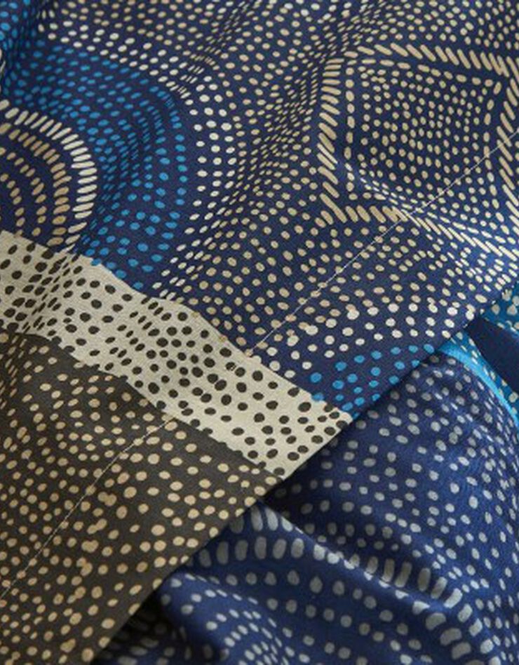 Linge de lit Youssou coton (bleu)