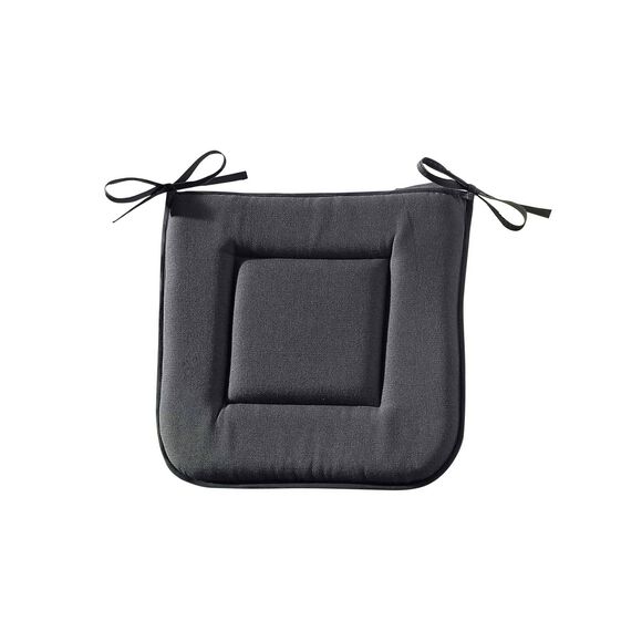 Galette de chaise carr&eacute;e (gris anthracite)