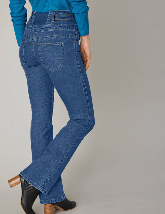 Jean boocut taille haute - petite stature (stone)