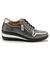 Derbies en cuir détails métallisés, largeur confort (gris)