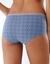 Katoenen shorty met geassorteerde bloemetjesmotieven - Set van 4 (blauw / jeans)