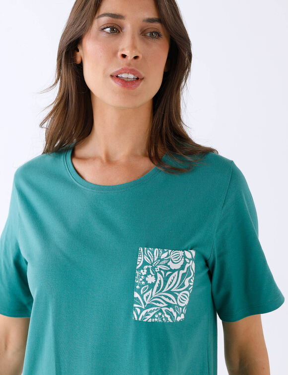 Chemise de nuit Montego  (vert / &eacute;cru)