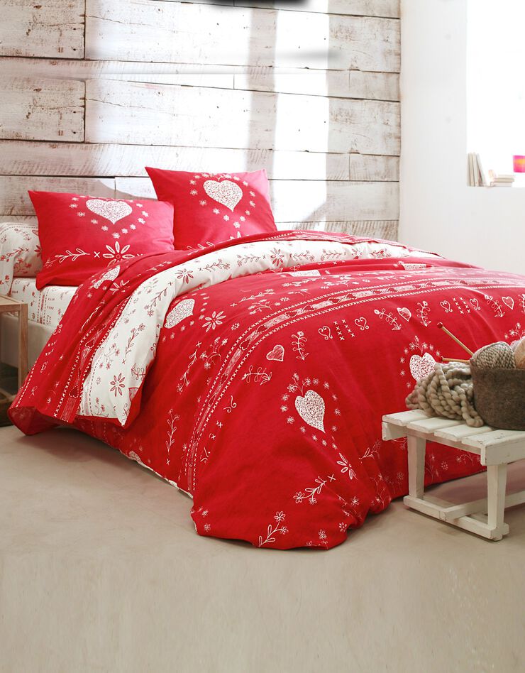 Bedlinnen Anceny in katoen (rood)
