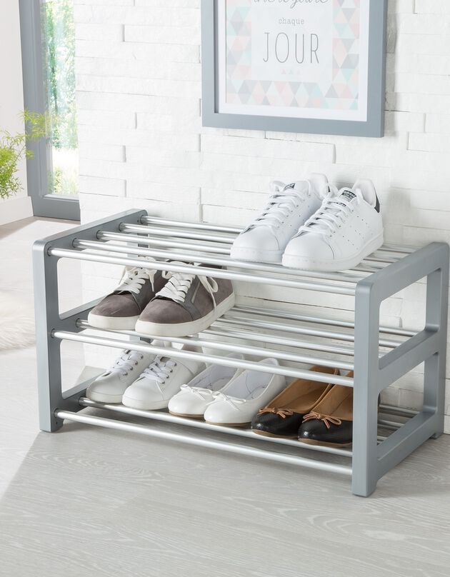 Etagère range-chaussures (argenté)