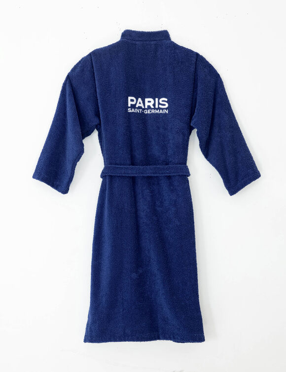 Peignoir de bain adulte col kimono PSG&reg;, &eacute;ponge (bleu)
