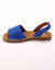 Platte sandalen met open neus (felblauw)