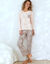 Pyjama imprim&eacute; z&egrave;bre (rose / taupe)