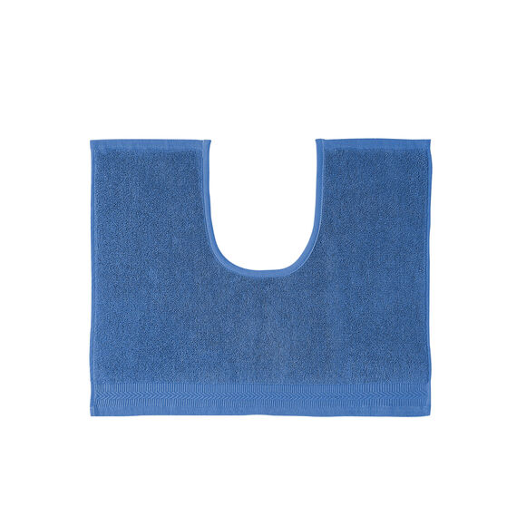 Tapis de bain &eacute;ponge liteau chevron (bleu dur)