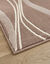 Tapis d&eacute;coratif motif vagues (taupe)
