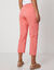 Rechte 7/8-broek met stretch (mandarijn)