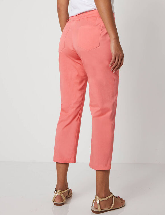 Pantacourt droit stretch (mandarine)