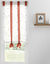 Store met fijne bladerenprint (terracotta / wit)
