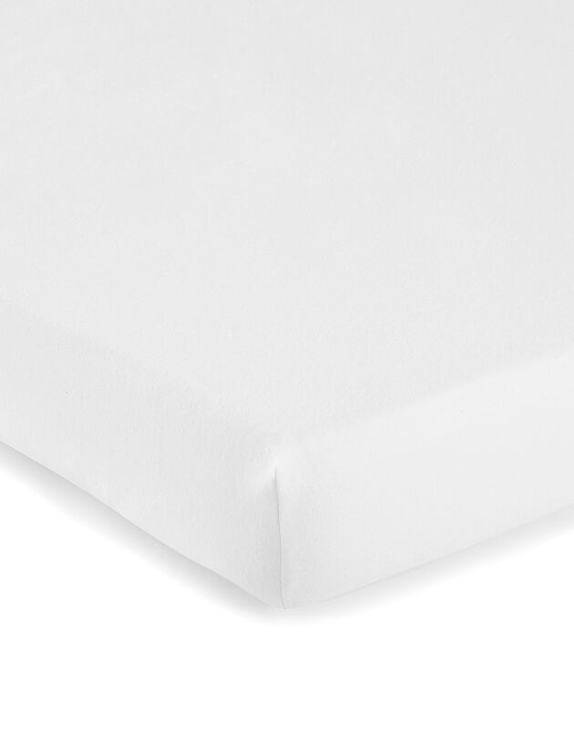 Protège-matelas molleton absorbant 200 g/m2 housse 25 cm (blanc)