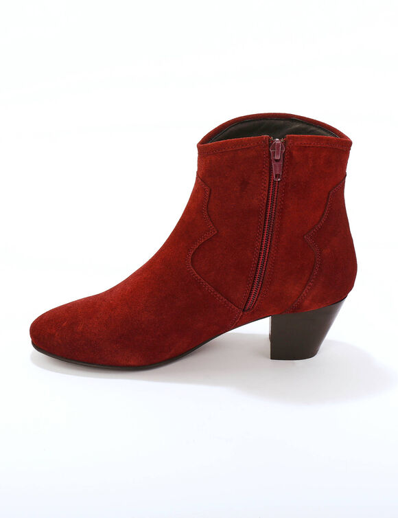 Boots western cuir (bordeaux)