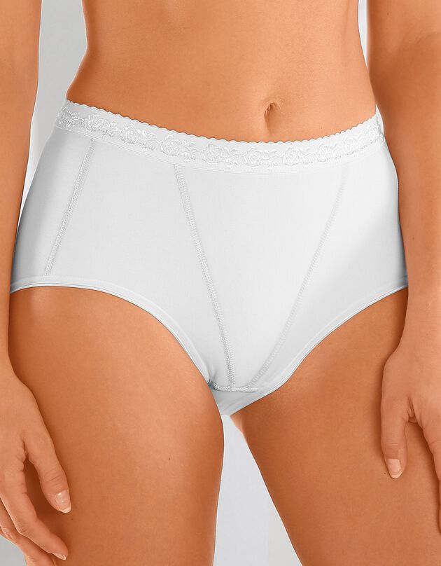 Maxislip met 'platte buik'-effect - set van 3 (3 wit)