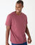 T-shirt met ronde hals en korte mouwen - set van 3 (donkerroze + lichtroze + beige)