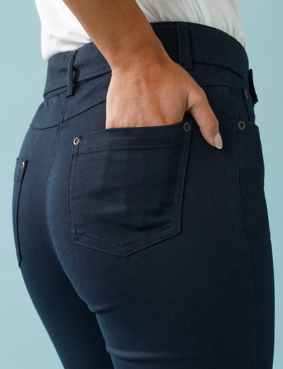 Pantalon droit, Sp&eacute;cial Petites (marine)