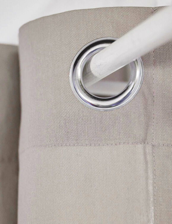 Rideau oeillets uni (naturel)