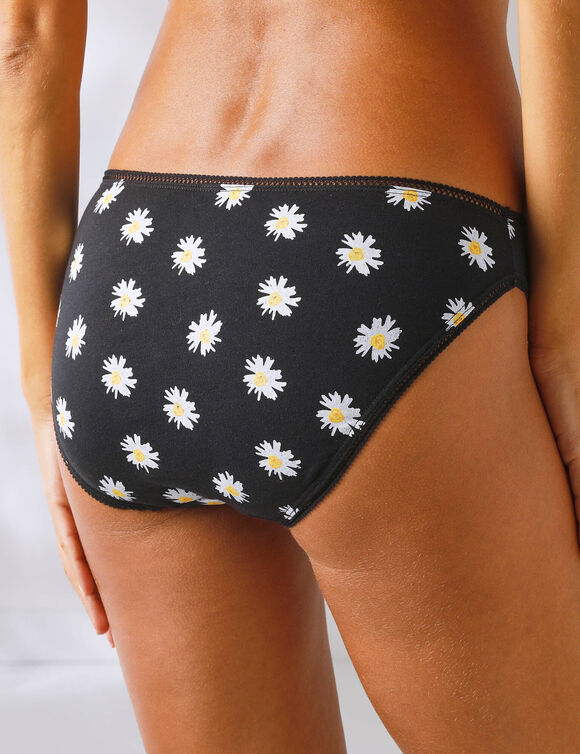 Slip in katoen bedrukt met bijpassende bijenmotieven - set van 4 (zwart / geel)