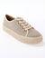 Sneakers met sleehak en koordzool (vlaskleur)