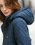 Gematelasseerde parka in microvezel (marine)