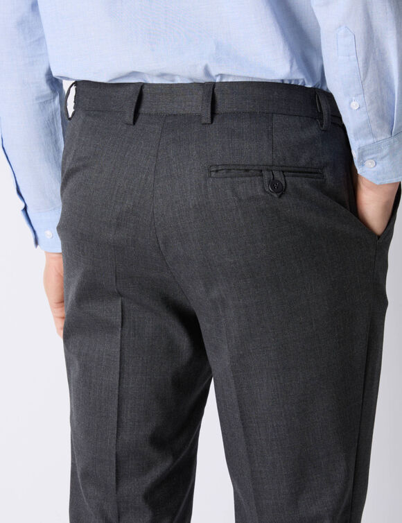 Pantalon ville ceinture ajustable boucle - polylaine (gris anthracite)