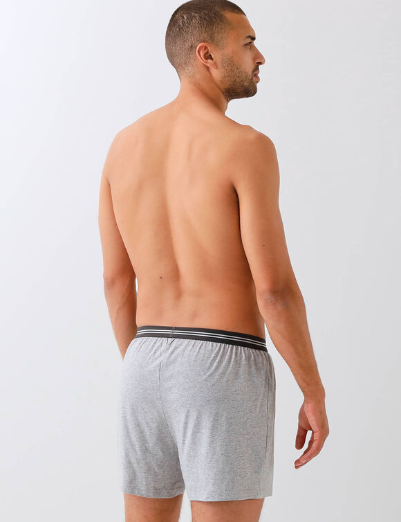 Cale&ccedil;on flottant jersey coton uni - lot de 3 (gris)