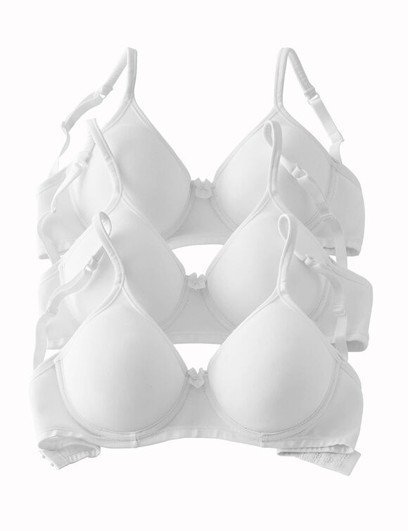 Soutien-gorge invisible forme embo&icirc;tante avec armatures - lot de 3 (3 blanc)