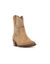 Low boots in 2 materialen - zwart (beige)