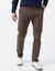 Pantalon chino &eacute;lastiqu&eacute; c&ocirc;t&eacute;s (marron)