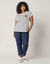 Stretchjeans in 'mom' model, hoge taille (stone)