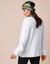 Cardigan in harig tricot (gebroken wit)