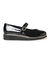 Babies met plateauzool, van leer, comfortabele breedte (zwart)