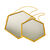 Miroir hexagonal - lot de 2 (doré)