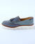 Slippers à franges (bleu)