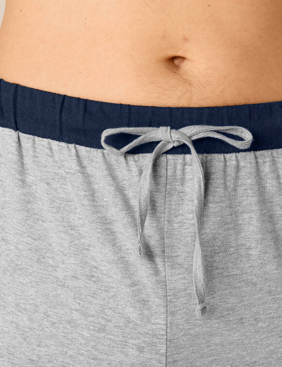 Pantalon pyjama bas droits - lot de 2 (gris + marine)