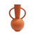 Vase rond c&eacute;ramique, double anses - hauteur 29,5 cm (orange)