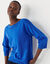 Trui met boothals en 3/4-mouwen, heeft een zachte touch (blauw)