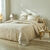Bedlinnen Alba met stippenprint - in katoen (beige)