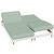Effen hoeslaken in flanel voor gelede bedbodem, hoeken van 26 cm (amandel groen)