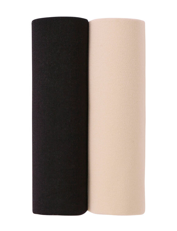 Brassi&egrave;re microfibre sans armatures, zipp&eacute;e devant - lot de 2 (noir + nude)