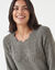 Trui-jurk met geschulpte afwerking, fantasietricot (kaki)