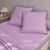 Linge de lit uni coton lavé (parme)