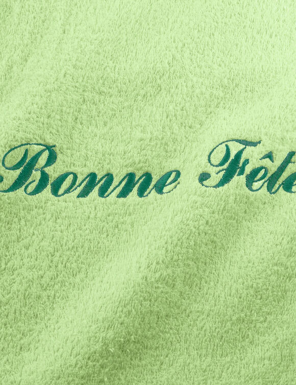 Effen handdoek, zacht comfort, personaliseerbaar (anijs)