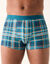 Shorty, geruit en effen - set van 3 (eendenblauw)