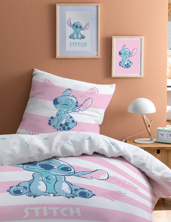 Bedlinnen Stitch&reg; - katoen (blauw / roze)