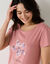 Lang nachthemd met korte mouwen (roze)
