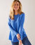Trui in patenttricot met uitlopend model met zachte touch (lavendelblauw)