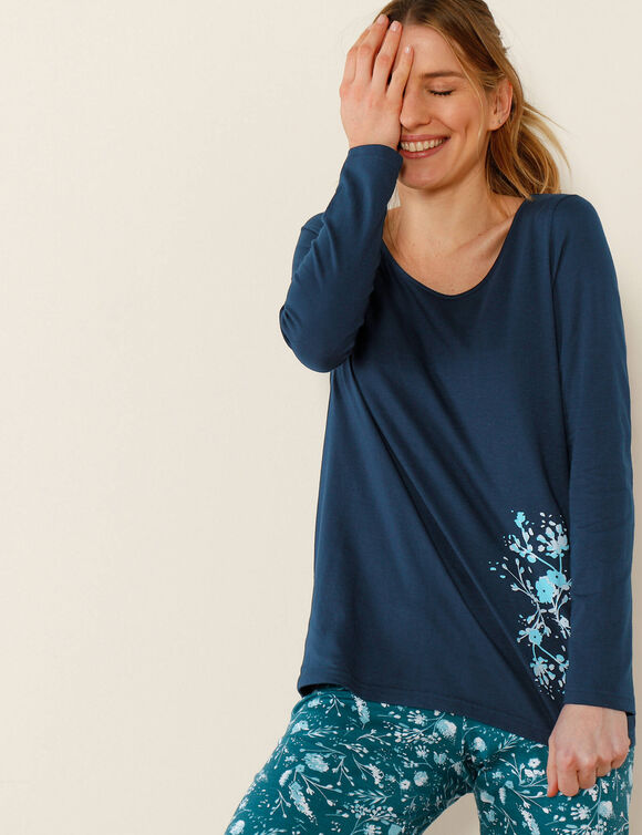 Tee-shirt manches longues &ndash; marine (marine)