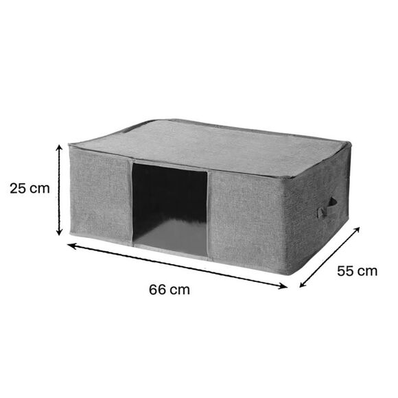 Opberghoes voor dekbedden, grijze stof (grijs)